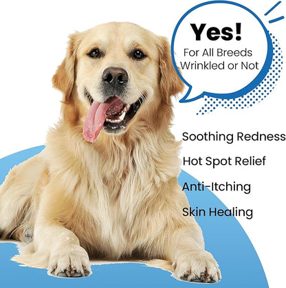 Wrinkle Balm for Dog Wrinkles 3 Oz Includes Applicator, Dog Lotion for Dry Itchy Skin Relief, Yeast Infection Treatment, Protects from Cracks & Wounds