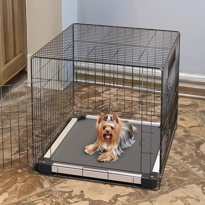 FXW TitanNest Chew-Proof Elevated Dog Bed, Raised Cot for Indoor/Outdoor/Camping Use, Durable & Washable Padded Pet Bed for Toy Dogs, 23.0" L x 17.0" W x 4.1" H, Gray