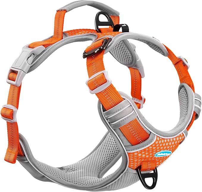 ThinkPet No Pull Harness Breathable Sport Vest with Handle-Dog Harnesses Reflective Adjustable for Medium Large Dogs