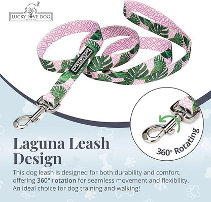 Lucky Love Dog Leash – Soft, Durable, and Comfortable Leash with Vibrant Patterns – Stylish and Long Lasting for Small Male and Female Dogs – Laguna, Small