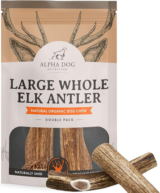 Alpha Dog Nutrition Elk Antler Chews (Large, Whole)