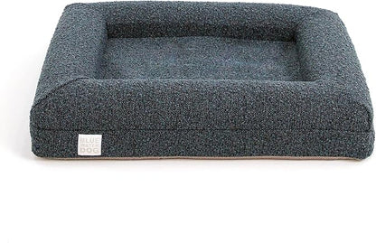 Bluewater Dog Luxury Boucle Orthopedic Memory Foam Dog Bed with Waterproof Liner and Machine Washable Cover with YKK Zippers (Small, 29" L x 23" W x 6" Th, Ocean Blue)
