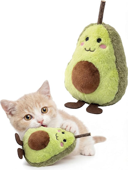 Petelligent Durable and lnteractive Cat Teething Stick Toys: Chewing Stick, Grinding Teeth Rod, and chewable Cat Doll for Your Pet's Entertainment (Avocado Green)