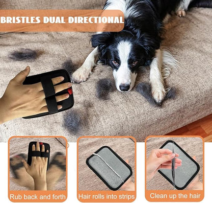 Valentines Day Gifts 2 Packs Pet Hair Removal Glove,Pet Hair Remover for Cat & Dog,New Upgraded Electrostatic Gloves Pet Hair,Reusable Electro Static Pet Hair Remover Electrostatic Gloves