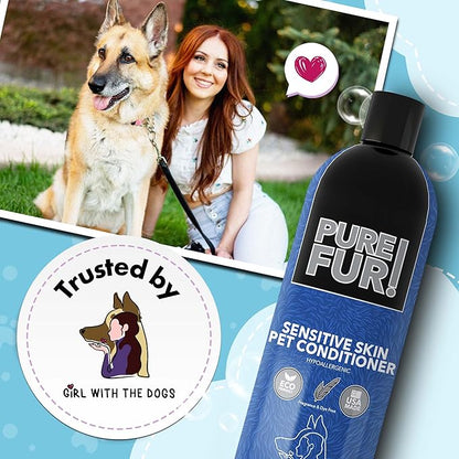 Pure Fur! by Girl With The Dogs - Made in USA - Sensitive Skin Pet Conditioner, 16 oz