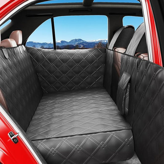 Surfcabin Back Seat Extender for Dogs – Waterproof Dog Seat Cover for Back Seat with Door Protection, Easy to Use and Clean, Hard Bottom, Holds 420 lbs Dog Hammock for Cars, SUVs & Small-Size Trucks
