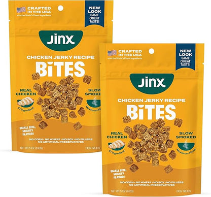 Jinx Chicken Bites Bundle, Soft Jerky Dog Treats - 5oz (Pack of 2)