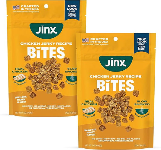 Jinx Chicken Bites Bundle, Soft Jerky Dog Treats - 5oz (Pack of 2)