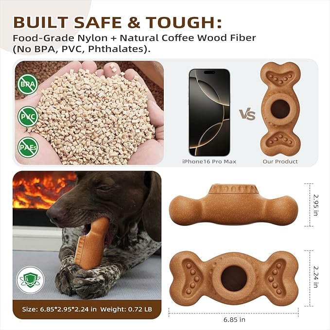 SHINKAI Refillable Frozen Dog Toy to Keep Them Busy - Tough Chew Toys for Aggressive Chewers, Indestructible for Medium & Large Dogs, Reduces Anxiety & Destructive Behavior