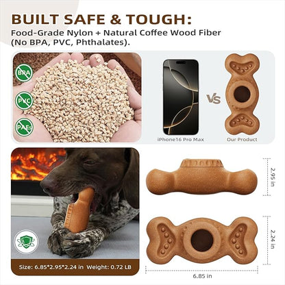 SHINKAI Refillable Frozen Dog Toy to Keep Them Busy - Tough Chew Toys for Aggressive Chewers, Indestructible for Medium & Large Dogs, Reduces Anxiety & Destructive Behavior