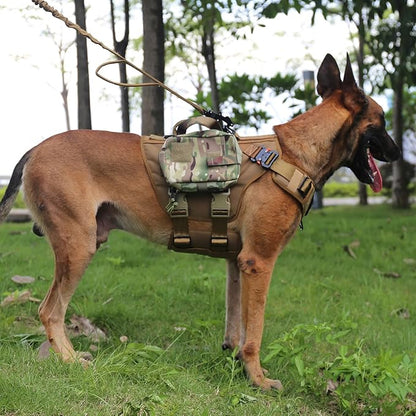 ICEFANG GN3 Tactical Dog Harness with 6X Buckle,Dog Molle Vest with Handle,3/4 Body Coverage,Hook and Loop Panel for ID Patch,No Pulling Front Clip (L (28"-35" Girth), Coyote Brown)