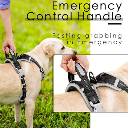 ThinkPet No Pull Harness Breathable Sport Vest with Handle-Dog Harnesses Reflective Adjustable for Medium Large Dogs