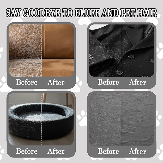 Yummy Love Pet Hair Removal Glove for Dogs & Cats, Five-Finger Electrostatic Glove for Clothes, Couch,Carpets, Car Seat, Individually Wrapped 1 Pack Black, L