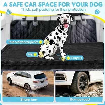 Dog Car Bed, Non-Slip Backseat Extender Pet Mat, Removable Washable Dog Bed for SUVs, Sedans & Trucks, Anti-Slip Travel Bed for Dogs, Easy Clean & Scratch-Proof & Comfort (50"x24.6")