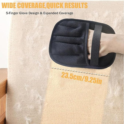 Pet Hair Remover Gloves for Furniture & Car - Electrostatic Deshedding Mitt for Cats/Dogs, Reusable Washable on Sofa, Clothes, Carpet (2pcs-Black)