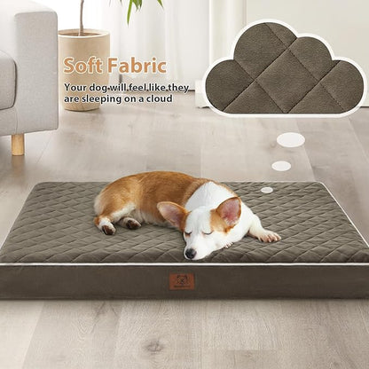 WNPETHOME Orthopedic XL Dog Beds Large Sized Dog, Waterproof Extra Large Dogs Bed with Removable Washable Cover, Multi-Needle Quilting Dogs Crate Bed