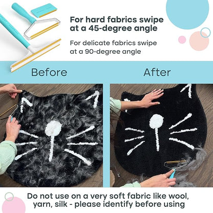 Uproot Clean Fur-Nado Survival Kit - Uproot Cleaner Pro Pet Hair Remover Tool + Mini & Max Variants - Pet Hair Removal Tool and Carpet Rake - Easy Cat & Dog Fur Scraper Bundle