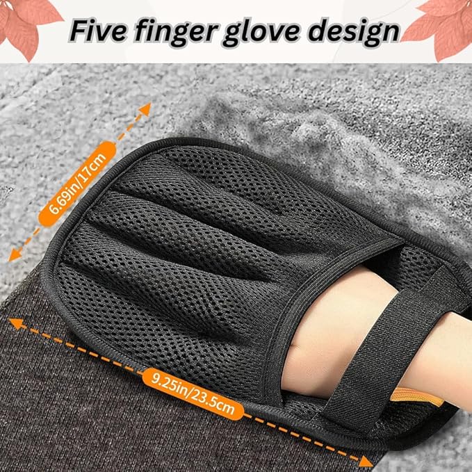 Gytwio Electrostatic Pet Hair Remover Glove – Black, Ambidextrous, Reusable for Cats and Dogs