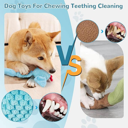 Fuufome Squeaky Dog Toys for Medium and Small Dogs-Interactive Tug of War Toy for Puppy Teething,Great Plush Dog Toy for Dogs to Keep Them Busy