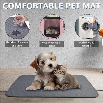 Pet Dog Cat Playpen with Waterproof Pad,Portable Puppy Kitten Rabbit Crate and Other Small Animals Kennel Cage Tent for Indoor Outdoor Travel Camping,Water-Resistant Breathable Shade Cover (Pink S)