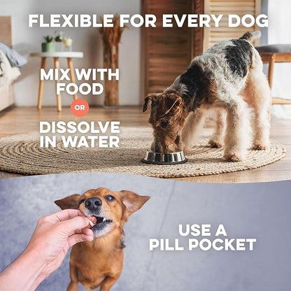 Natural Skin & Coat Supplement for Dogs, Large and Small, Dog Anti Itch Relief for Dry Skin, Rash, Allergy or Irritation, Reduces Shedding, Dandruff and Supports Dog Hair Growth, 400 Small Pills