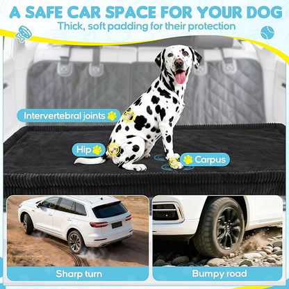 Dog Car Bed, Non-Slip Backseat Extender Pet Mat, Removable Washable Dog Bed for SUVs, Sedans & Trucks, Anti-Slip Travel Bed for Dogs, Easy Clean & Scratch-Proof & Comfort (56"x28.7")