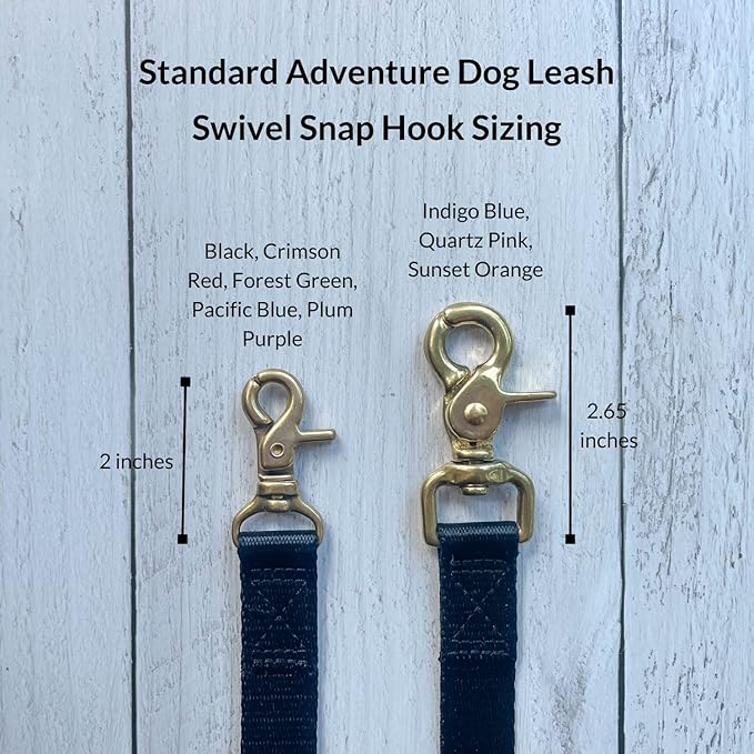 DJANGO Adventure Dog Leash – Strong, Comfortable, and Stylish Dog Leash with Solid Brass Hardware and Padded Handle - Designed for Outdoor Adventures and Everyday Use (Sunset Orange)