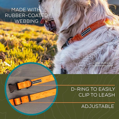 Wilderdog Waterproof Dog Collar - Repels Water & Dirt - Small 11"-15" - Terracotta