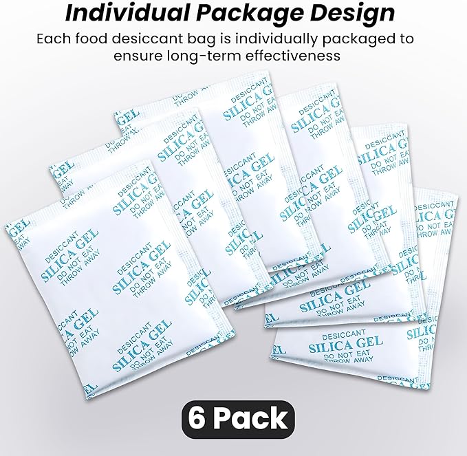 aidowocam Pet Food Desiccant Bag, Replaced Desiccant for Automatic Cat dog Feeders, Keep Cat Food Dog Dry and Fresh- 6 Packs