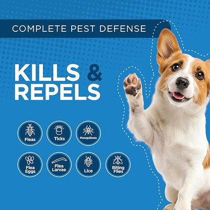 TevraPet Activate II Flea and Tick Prevention for Dogs | 4 Count | Medium Dogs 11-20 lbs | Topical Drops | 4 Months Flea Treatment