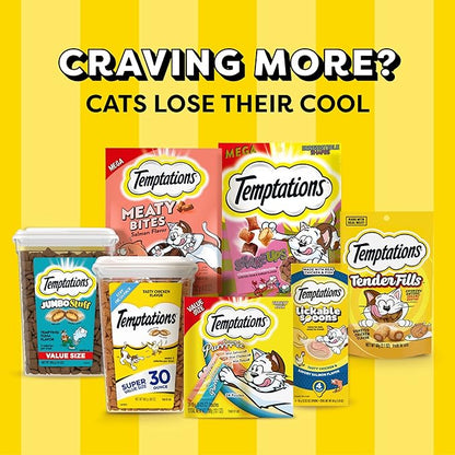 Temptations Classic Crunchy and Soft Cat Treats, Tasty Chicken Flavor, 3 oz. Pouch (Pack of 12)