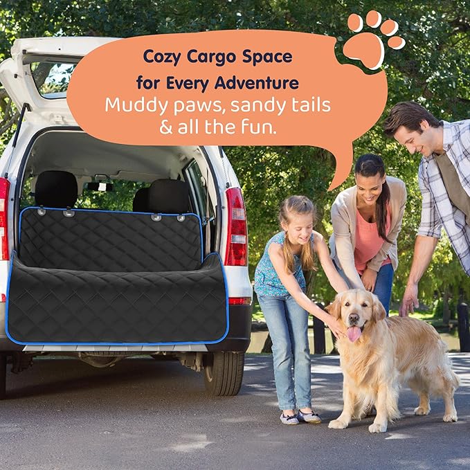 Petloox Dog Car Seat Cover for Back Seat, Waterproof Hammock for Car, SUV & Truck, Non-Slip Backseat Cover for Dogs, Heavy-Duty Dog Hammock Style Seat Protector Pets, Easy to Install & Clean