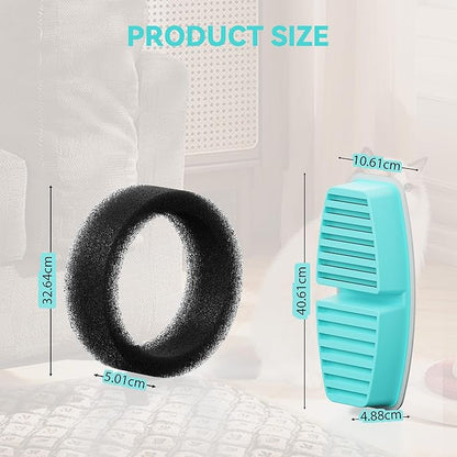 FOFNON Dog Water Fountain Filter: 12 Pet Water Fountain Filters - Including 6 Pieces of Filters + 6 Pieces Sponges - Suitable for FOFNON Wired Dog/Cat Fountain