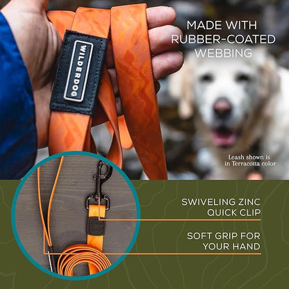 Wilderdog Waterproof Dog Leash - Repels Water & Dirt - Terracotta
