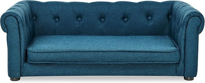KEIKI Dog Bed for Medium and Large Dogs, Elevated Dog Sofa, Durable Elevated Pet Couch Bed with Legs, 39" Pet Bed, Blue