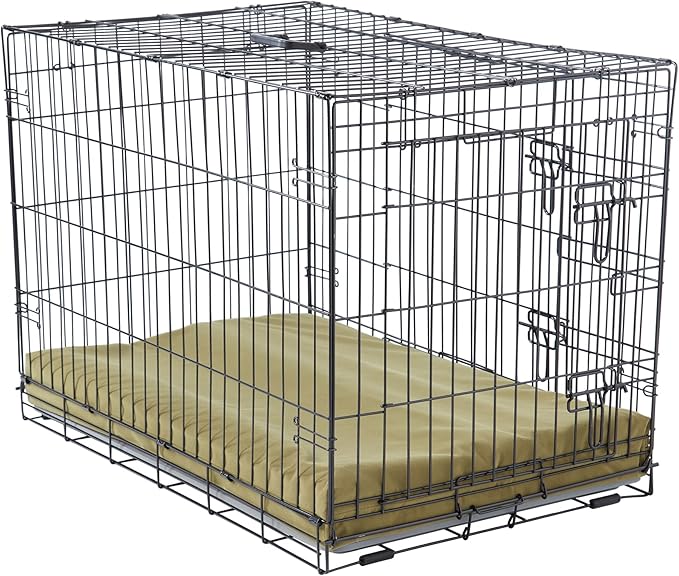 Happy Hounds Cooper Deluxe Reversible Crate Pad - Medium - Moss