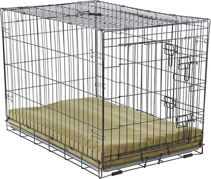 Happy Hounds Cooper Deluxe Reversible Crate Pad - Medium - Moss