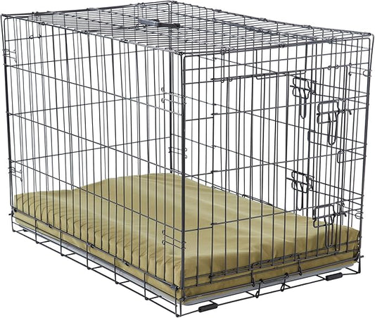 Happy Hounds Cooper Deluxe Reversible Crate Pad - Medium - Moss