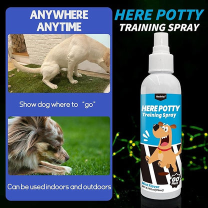 Mesboizy Dog Pee Spray Set, Includes Here Potty & Not Here Training Spray, Puppy Pee Spray, Helps Dogs Develop Proper Potty Habitss (3.38 fl oz Each)