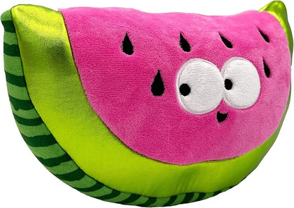 Huxley & Kent Funny Dog Toy w/Squeaker – Power Plush Squeaky Dog Toys for Small, Medium & Large Dogs – Soft Stuffed Animal for Indoor Play & Fetch - Fetchies® Walter Melon, Large