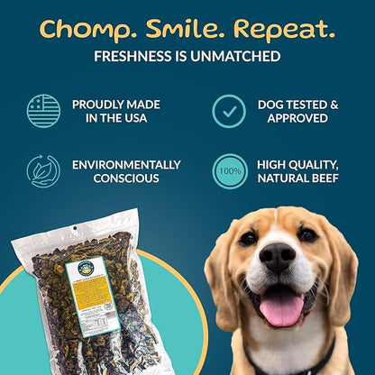 TREATOPIA Beef Lung Nuggies Dog Treats, 2 LB Bag - All-Natural, Sustainable, Healthy, High Protein, Hand-Trimmed, Slow-Roasted, Made in The USA, Nutritious, No Additives, No Fillers