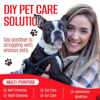 Dog Grooming Hammock for Dogs – Dog Restraint for Nail Trimming with Pet Nail Clipper – Dog Sling for Grooming, Dog Hammock for Nail Cutting & Grooming Harness (Legs Spacing:11-14”)/Max W:45lb)
