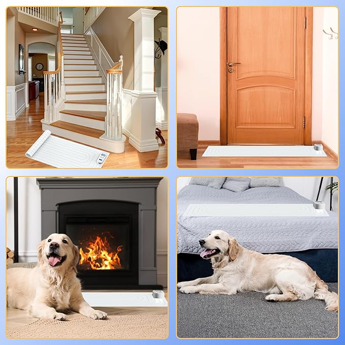 Scat Mat for Dogs and Cats, 59"x11"Rechargeable pet Shock mat,3 Adjustable Safe Modes, Indoor Dog & cat countertop Deterrent,Keep Pets Off Counters, Furniture, Couch, Sofa, Bed,Shock Pads for Cats