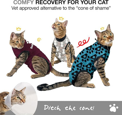 BellyGuard Cat Recovery Suit for Female and Male, Cat Surgery Suit Alternative, Onesie for After Spay Care, Post-Surgery Protective Body Cover for Feline and Kitten Healing