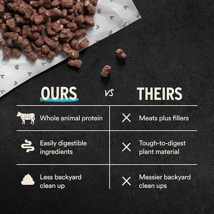 Vital Essentials Freeze-Dried Raw Dog Food, Beef Crunchy Mini Nibs | Complete Meal or Mixer | High Protein Dog Food | 14 oz