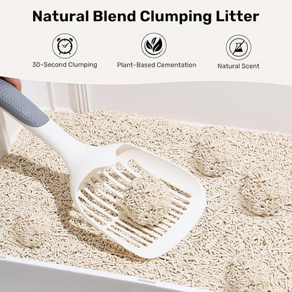 FUKUMARU Tofu Cat Litter - Natural, Unscented, Dust Free, Quick Clumping, 8lb x 2 Bags