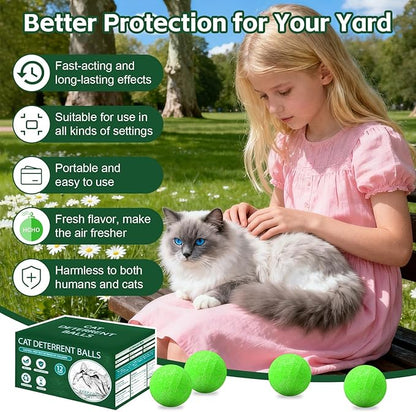 iALTERLL Cat Repellent Outdoor to Keep Cats Away (12Pack) Natural Peppermint Oil Cat Deterrent Outdoor and Indoor Green