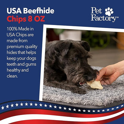 Pet Factory 100% USA Made Beefhide 8in Rolls Dog Dental Chews - Thick Rawhide Dental Chews for Dogs, Promotes Healthy Teeth & Gums, 99% Digestible - 8 Ounce (Pack of 1)