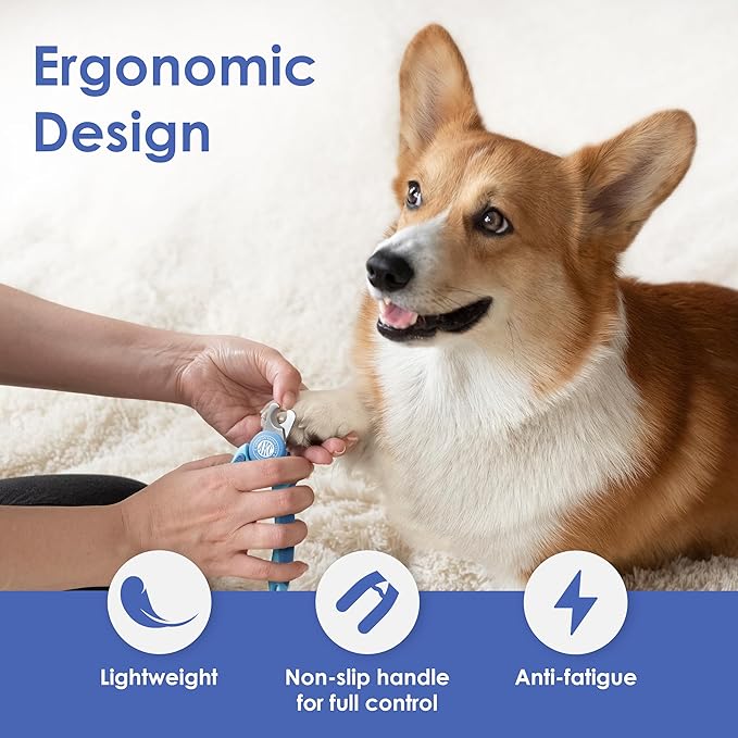 AKC - Dog & Cat Nail Clippers & Filer | Professional Pet Grooming Tool with Stainless Steel Blades | Safety Guard & Easy Grip Handle | Durable & Anti-Slip | Safe for Small, Medium & Large Pets