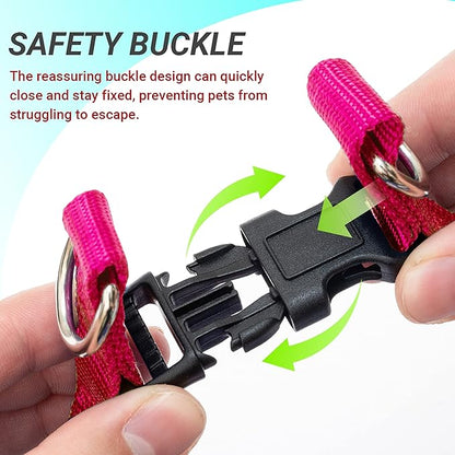 No Pull Dog Harness - Adjustable Step-in Harness & Leash Set for Small, Medium, Large Dogs - Escape Proof Soft Pet Harness for Walking, Training, Hiking, Outdoor Activities